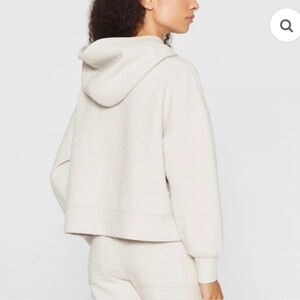 Club Monaco Embossed Cream Hoodie